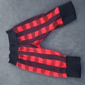 New Black and Red Checkered Pants Size 0-3M NWOT